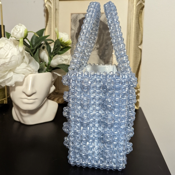 SHRIMPS Blue Beaded Antona Bag - Picture 10 of 11